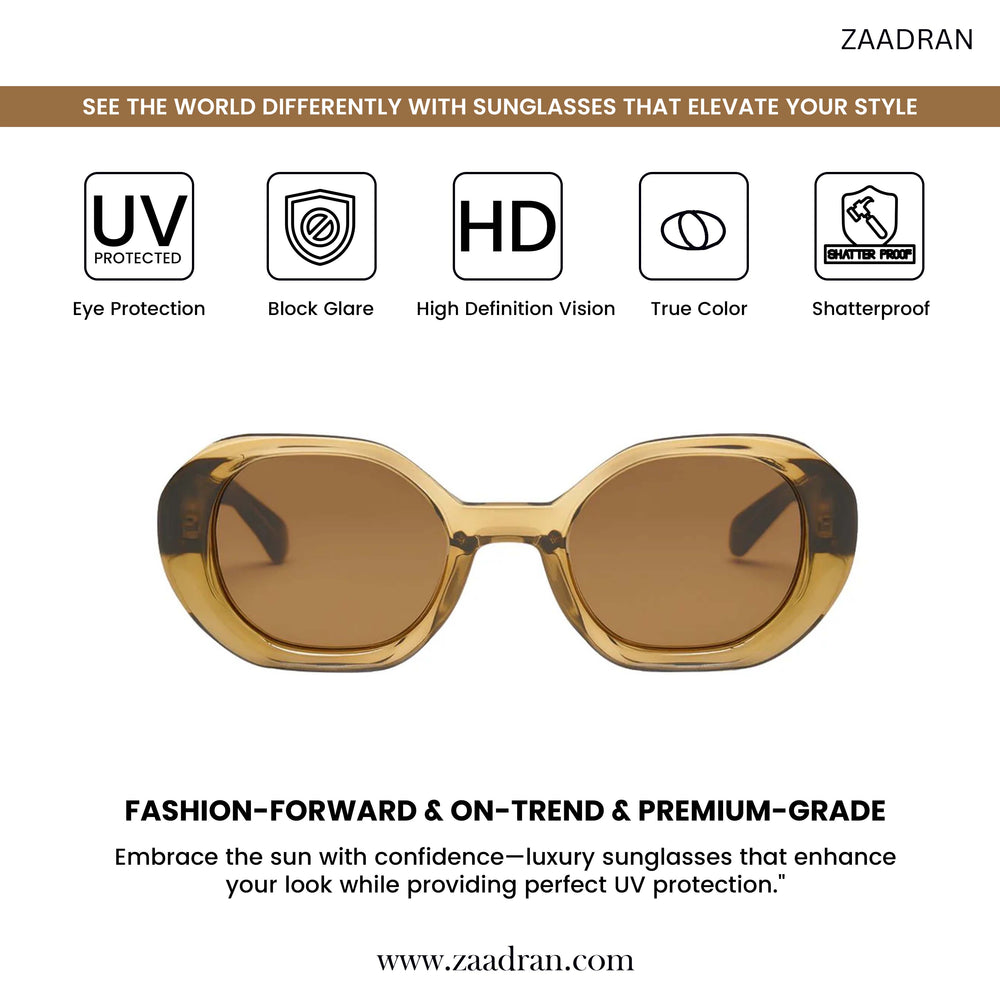 Hungary Octa | Yellow Round Wayfarer Sunglass