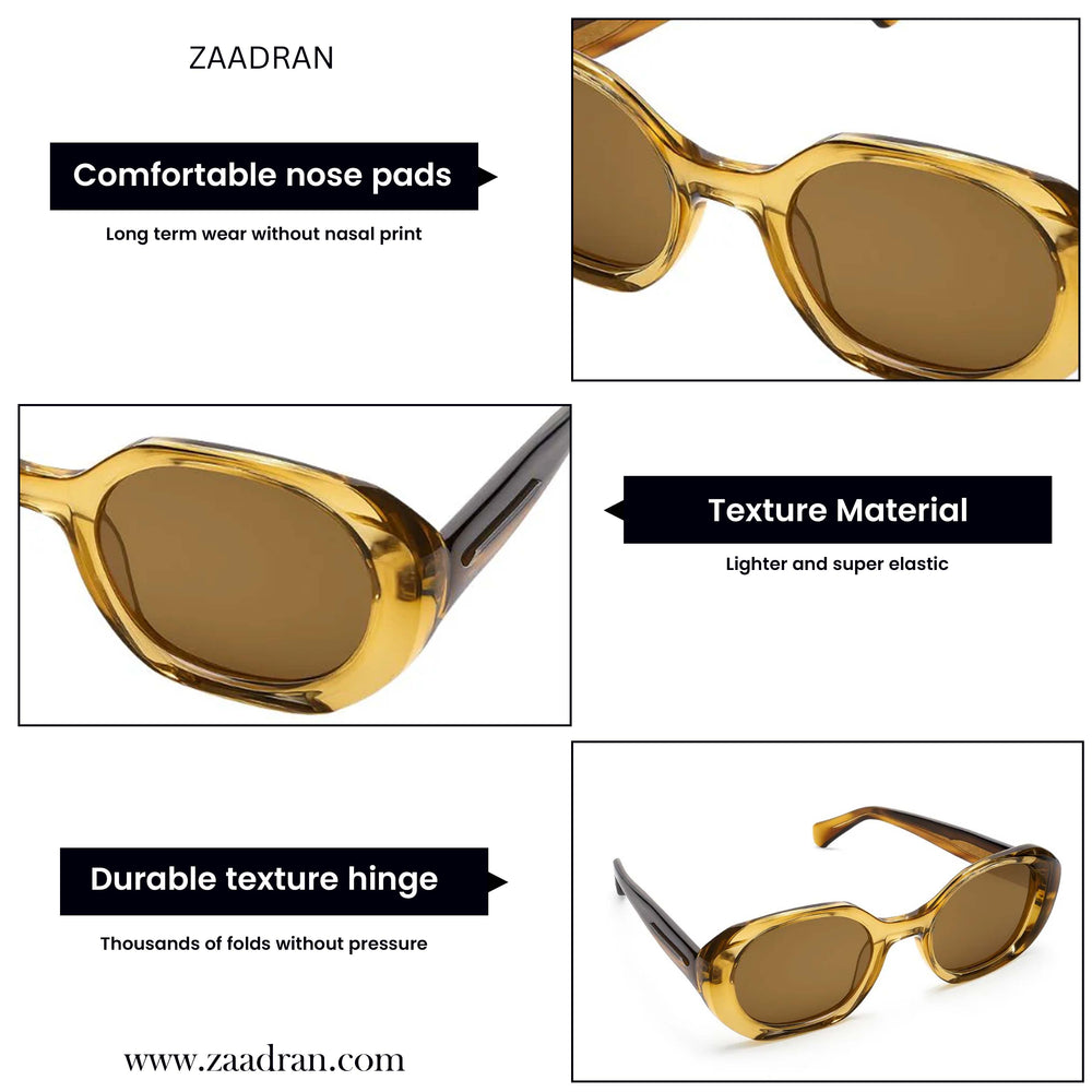 Hungary Octa | Yellow Round Wayfarer Sunglass