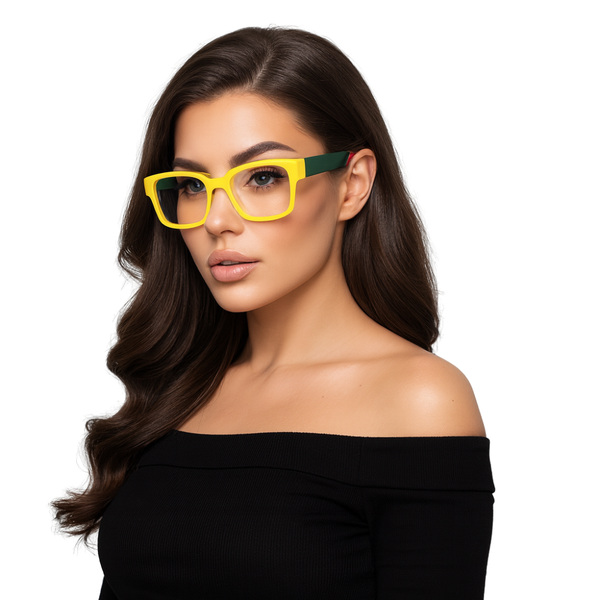 USA | Yellow Green Transparent Wayfarer Sunglass