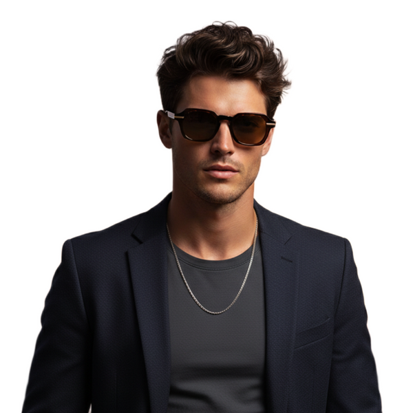 Norway | Havana Gold RetroSquare Sunglass