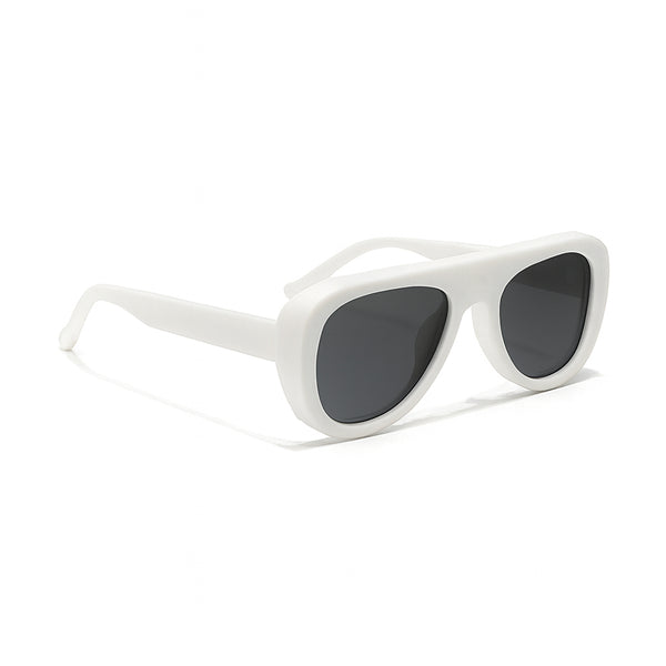 Clubmaster | White Aviator Sunglass