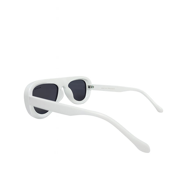 Clubmaster | White Aviator Sunglass