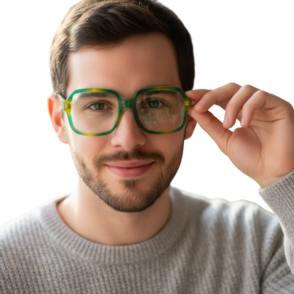 Albania | Green Transparent Oversize Wayfarer Sunglass