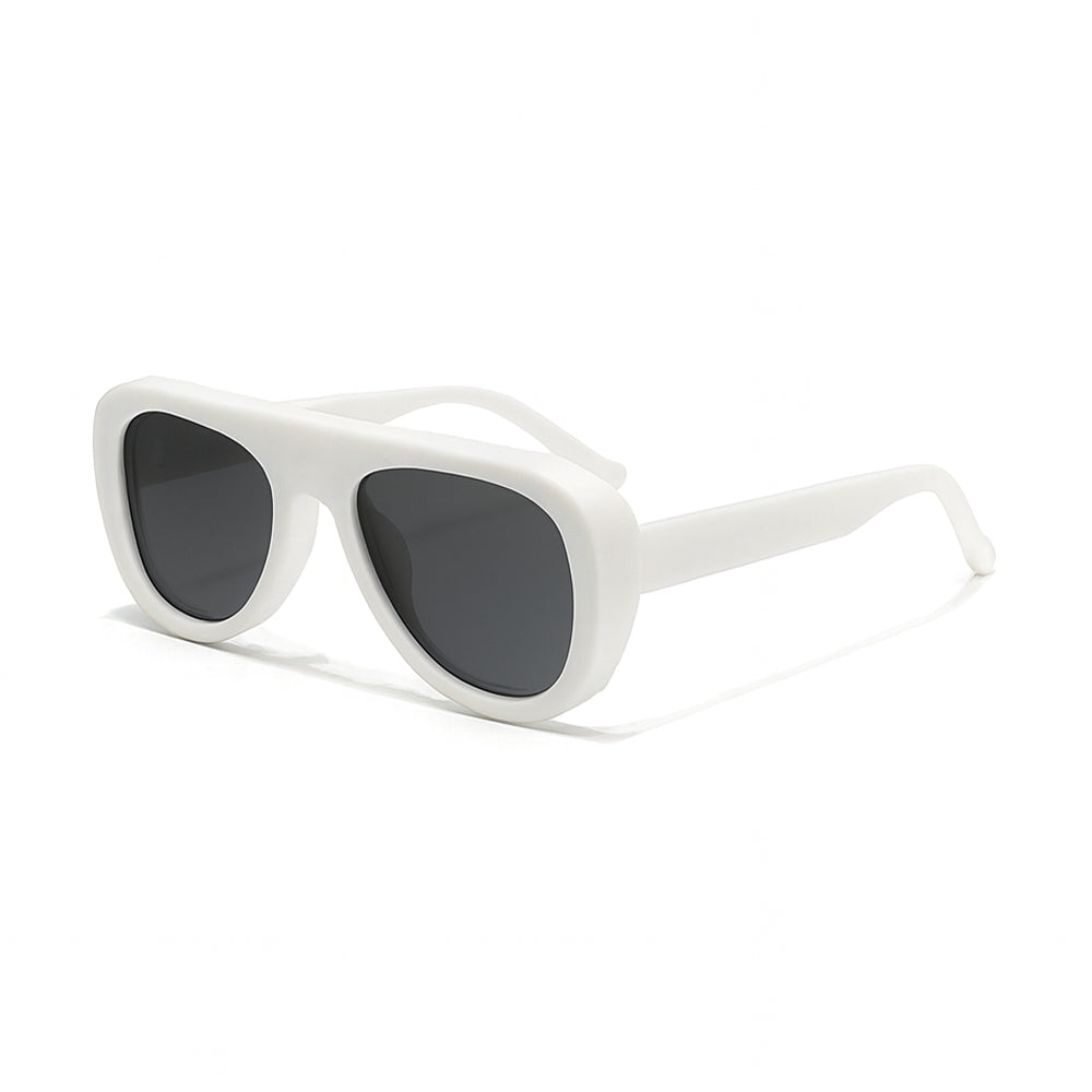 Clubmaster | White Aviator Sunglass