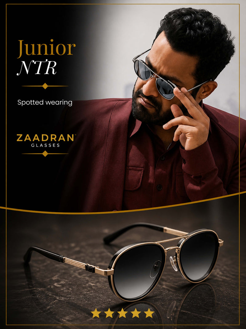 Berlin | Black Golden Aviator Sunglass