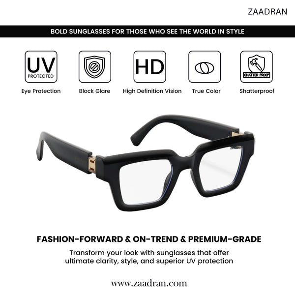 KJ | Black Transparent Oversize Sunglass