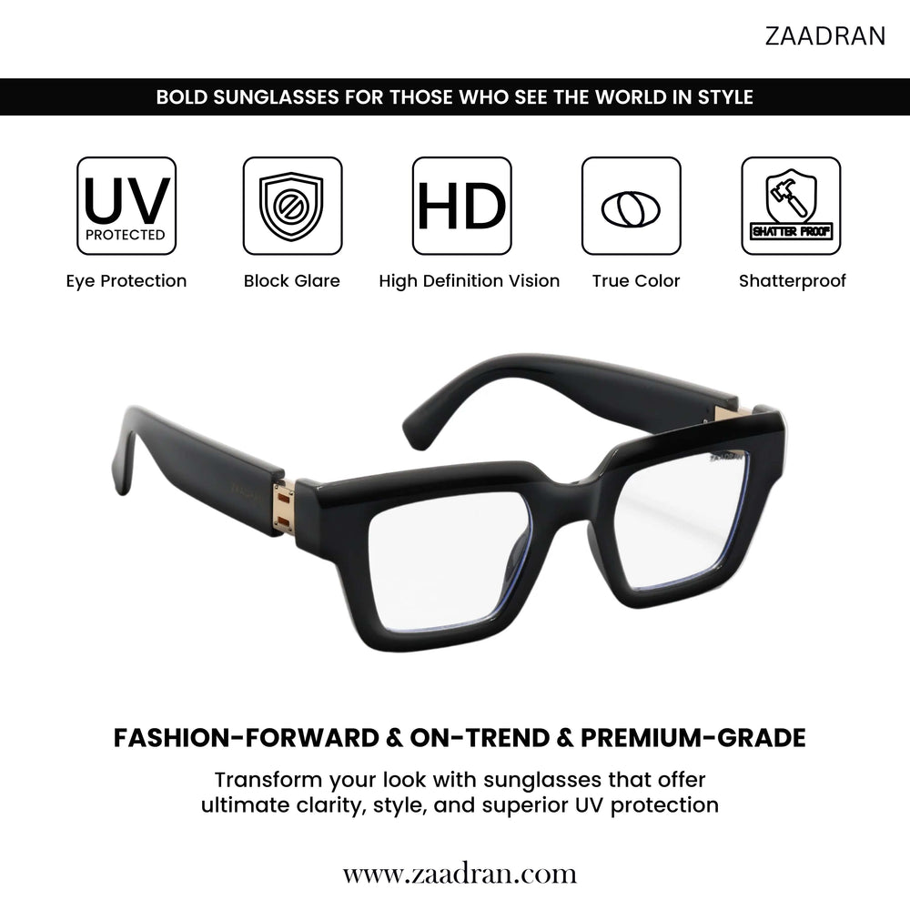 KJ | Black Transparent Oversize Sunglass