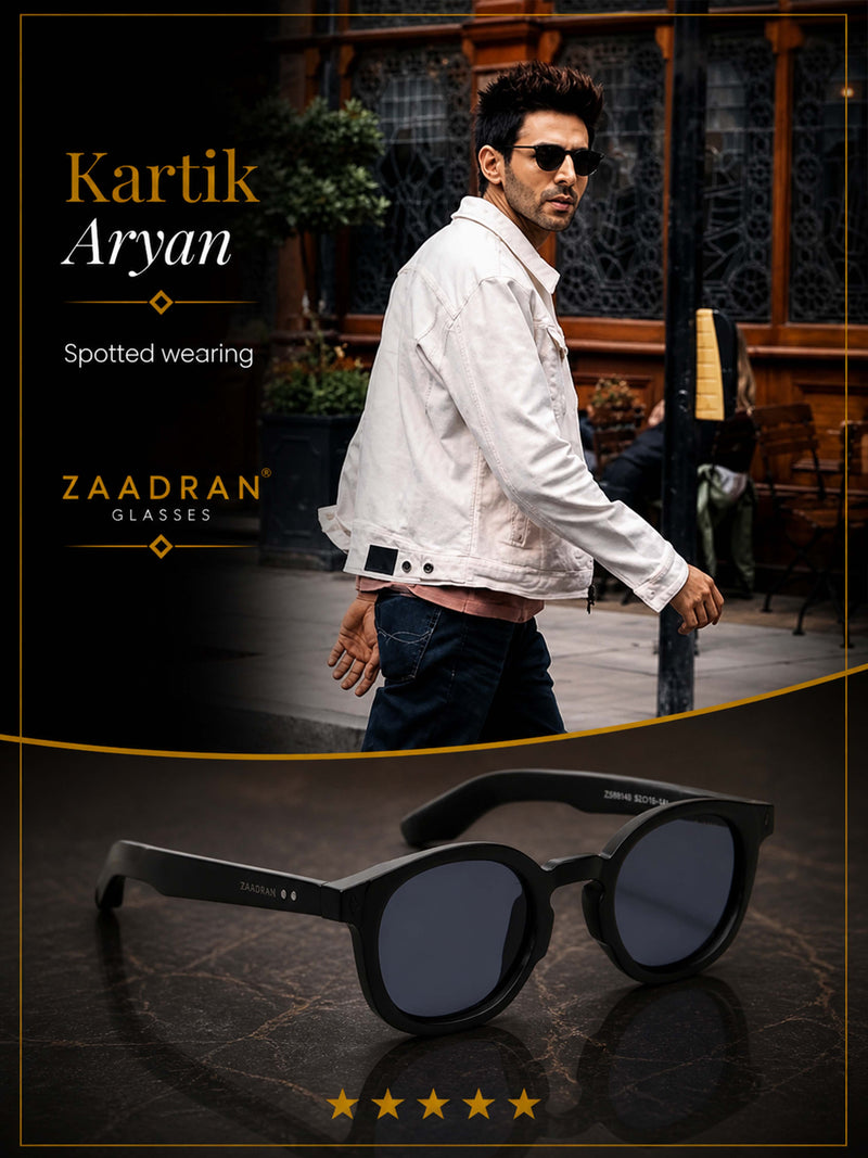 Hogwarts | Black Matte Round Sunglass