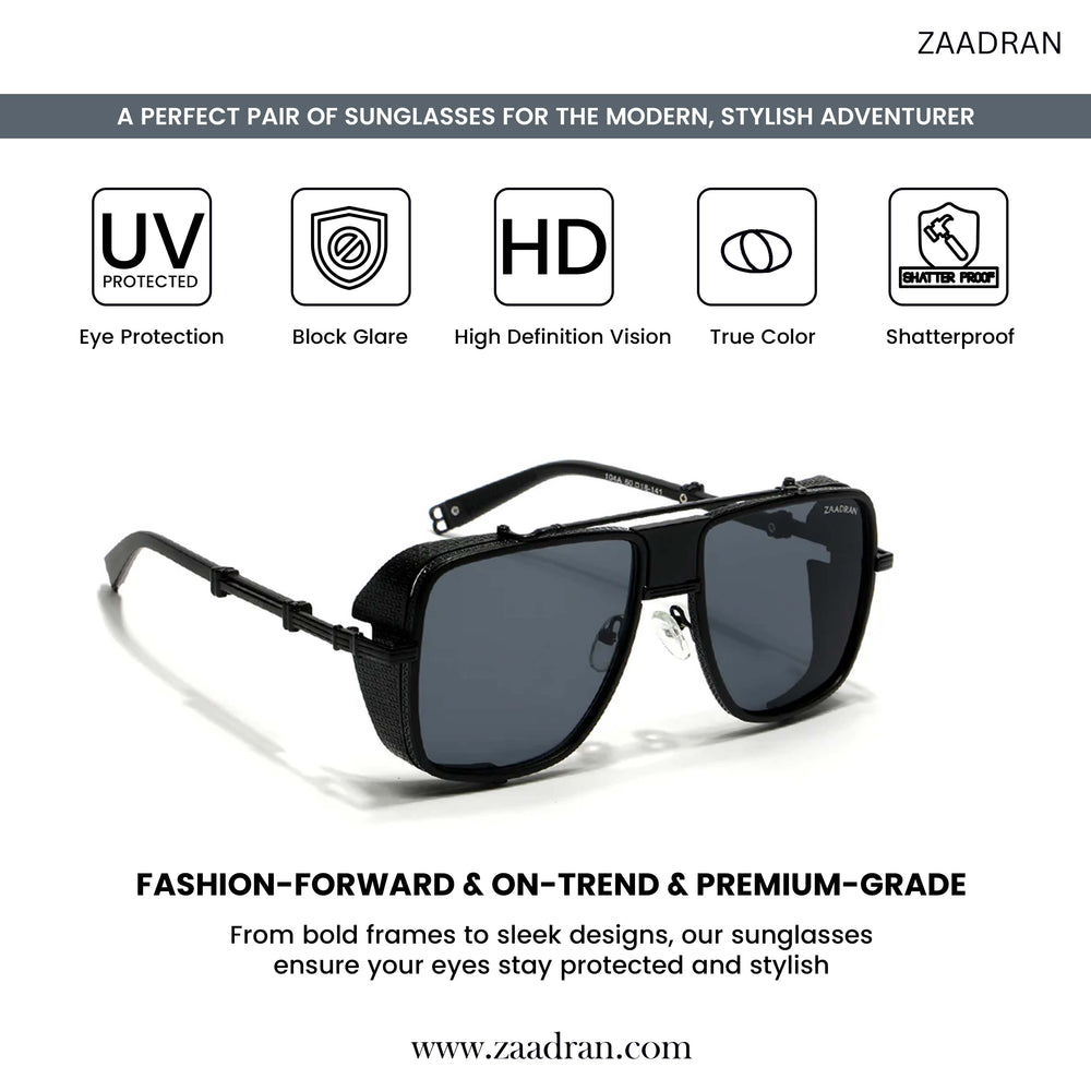 Laos | Black Aviator Sunglass