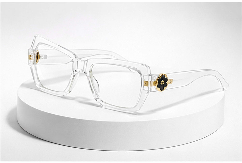Raised Eye | White Transparent  Wayfarer Sunglass