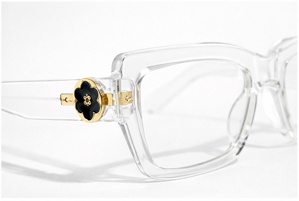 Raised Eye | White Transparent  Wayfarer Sunglass