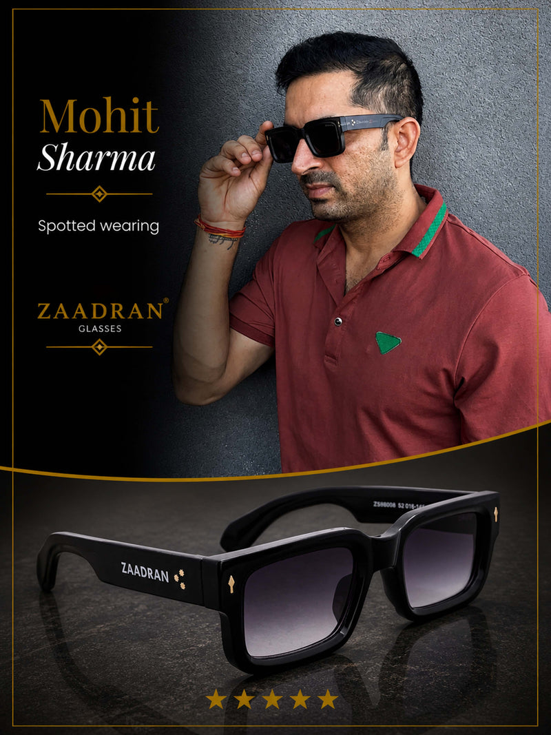 Almaty | Black Wayfarer Sunglass - (ZAADWFAMBLK0011)