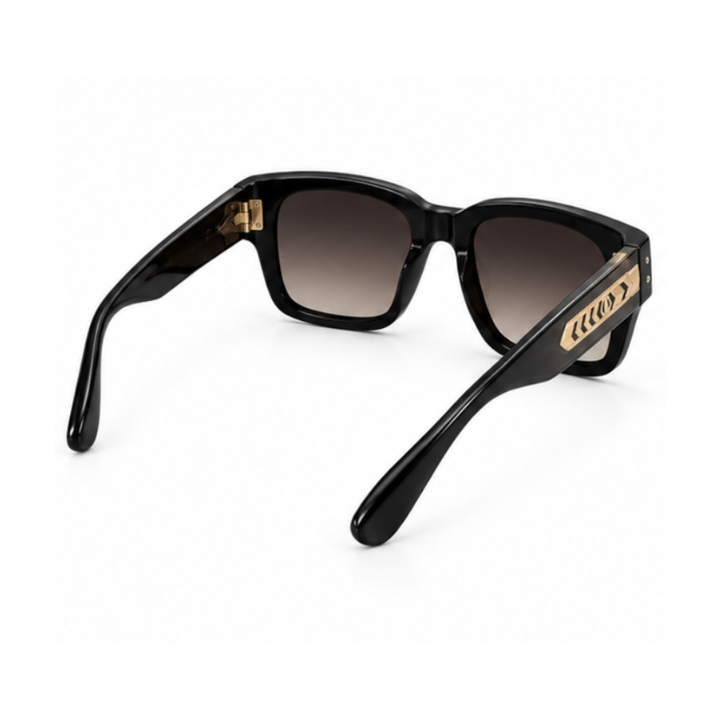 Premium Arrow Black Square Sunglasses