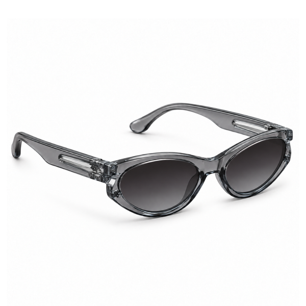 Cateye Retro Black Transparent Luxe Vision Sunglass