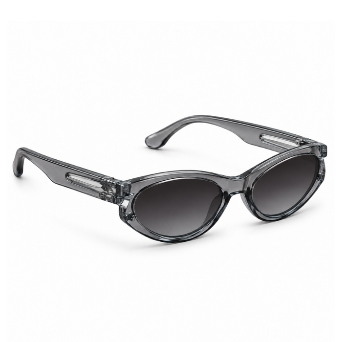Cateye Retro Black Transparent Luxe Vision Sunglass