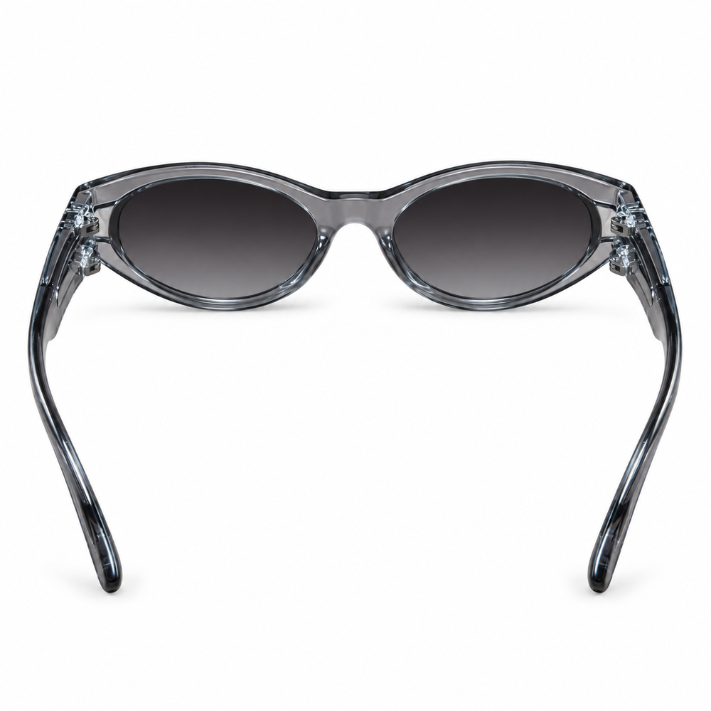 Cateye Retro Black Transparent Luxe Vision Sunglass