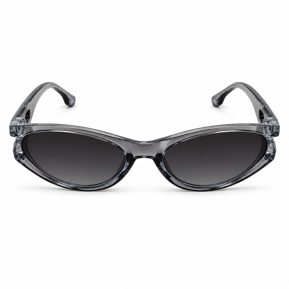 Cateye Retro Black Transparent Luxe Vision Sunglass