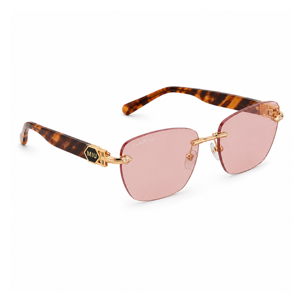 Blossom Marble Pink Riimless Sunglass