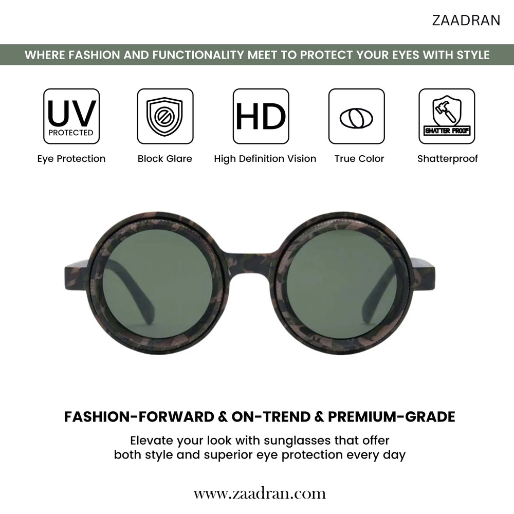 Rotater | Army Green Round Sunglass