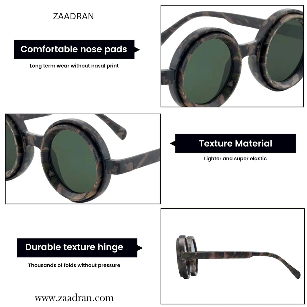 Rotater | Army Green Round Sunglass