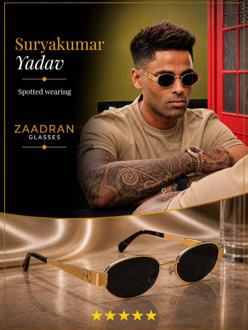 Haiti | Golden Black Round Sunglass
