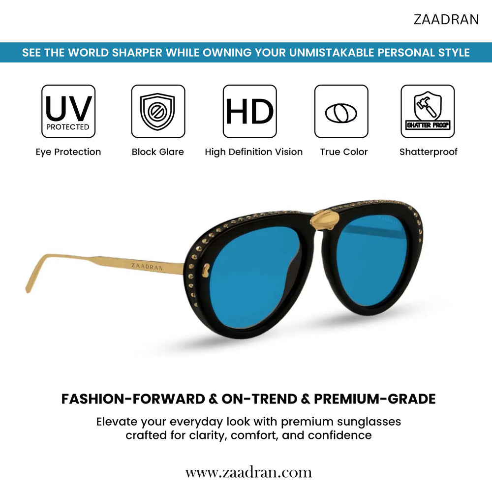 Toronto | Golden Morpho Foldable Aviator Sunglass
