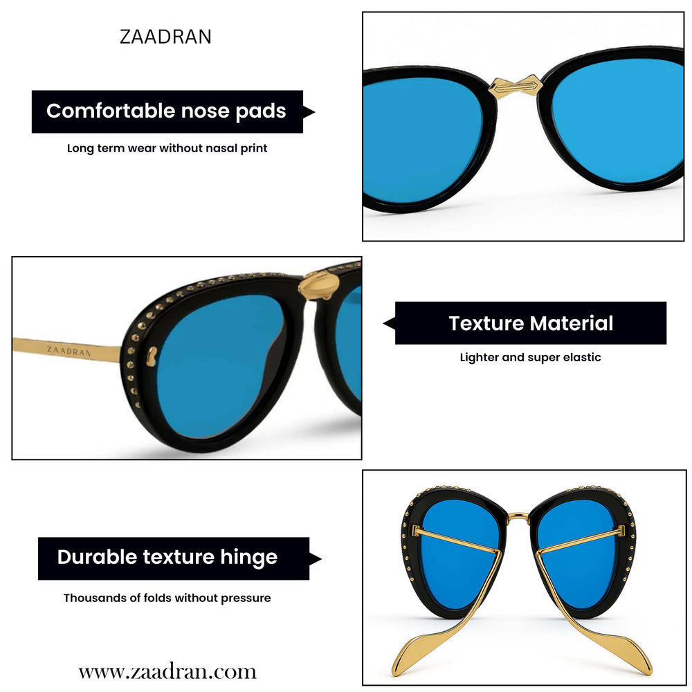 Toronto | Golden Morpho Foldable Aviator Sunglass