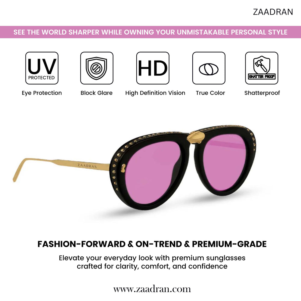 Toronto | Golden Flamingo Foldable Aviator Sunglass