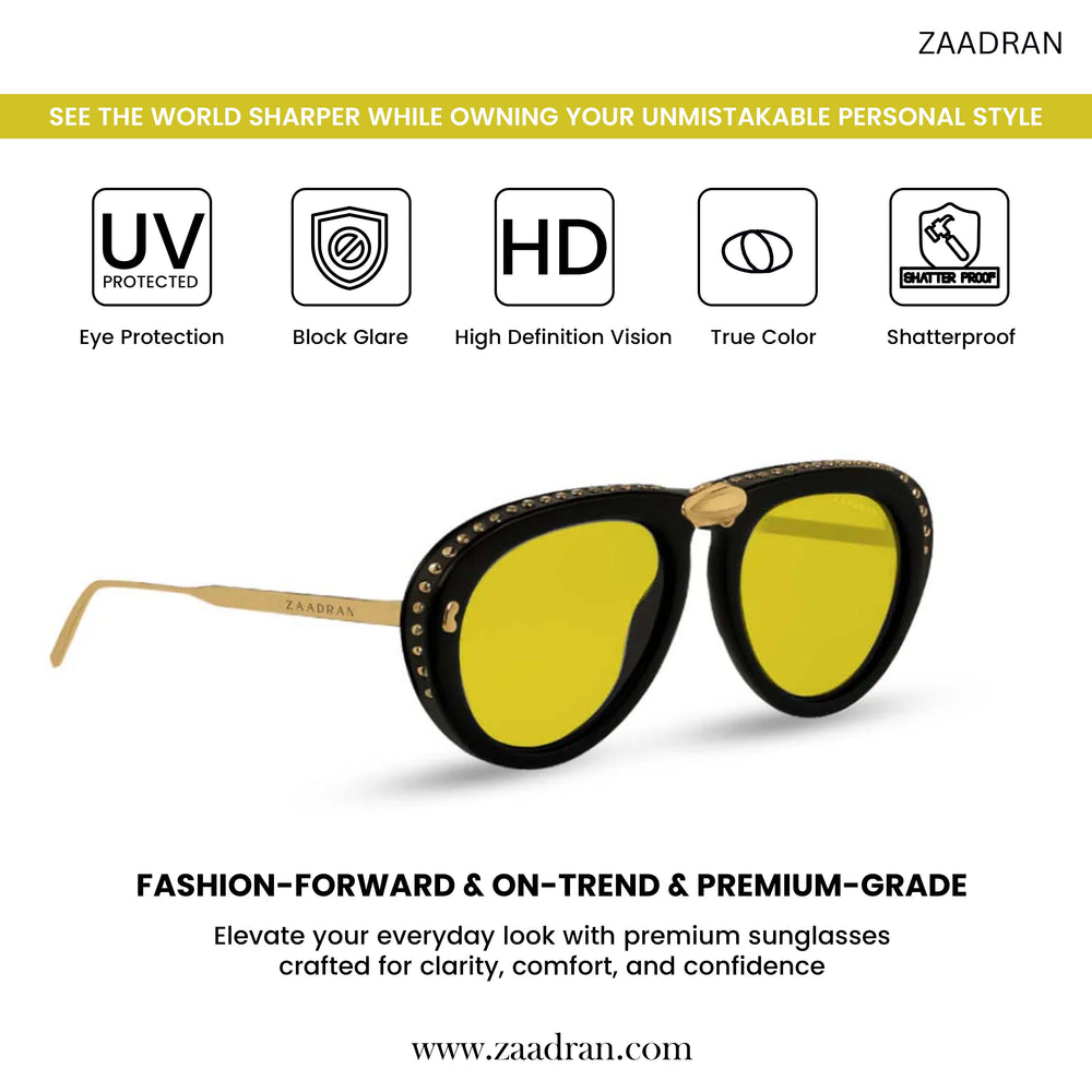 Toronto | Golden Bumblebee Foldable Aviator Sunglass