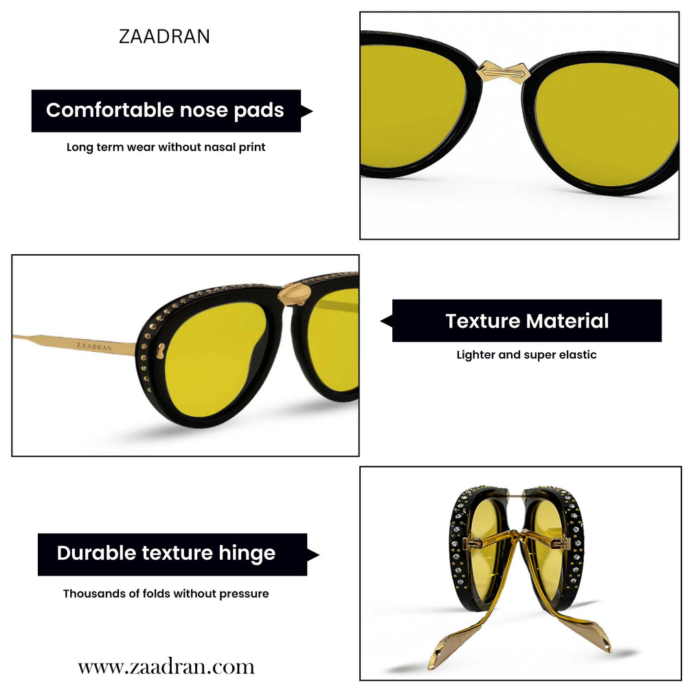 Toronto | Golden Bumblebee Foldable Aviator Sunglass
