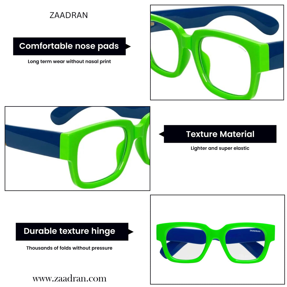 USA | Green Blue Transparent Wayfarer Sunglass