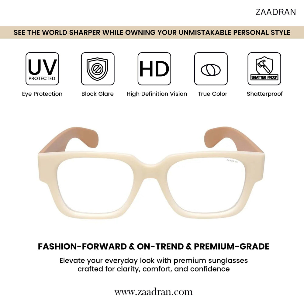 USA | Cream Brown Transparent Wayfarer Sunglass