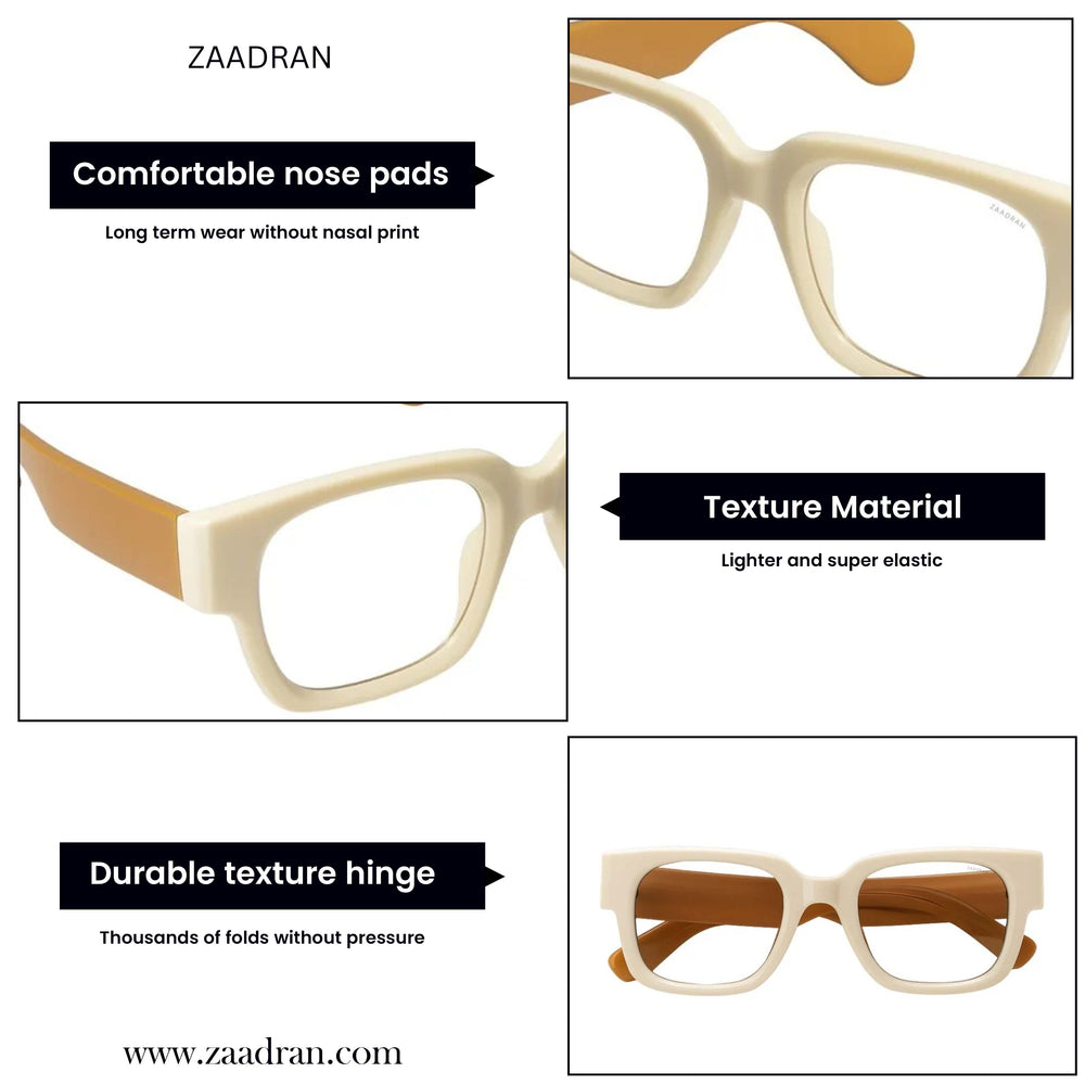USA | Cream Brown Transparent Wayfarer Sunglass