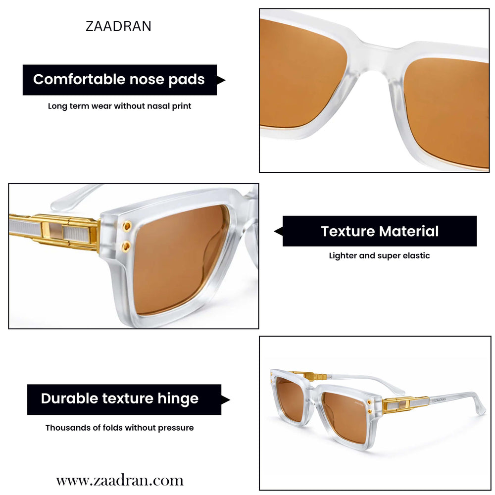 USA | White Brown Wayfarer Sunglass