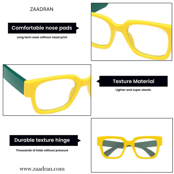 USA | Yellow Green Transparent Wayfarer Sunglass