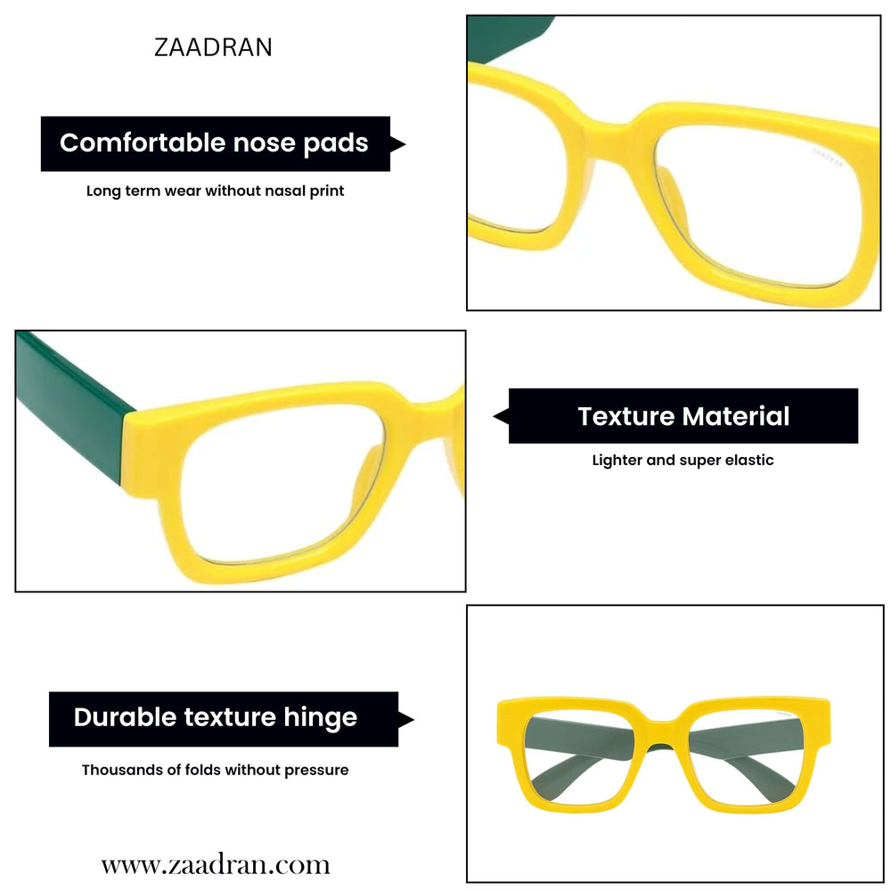 USA | Yellow Green Transparent Wayfarer Sunglass