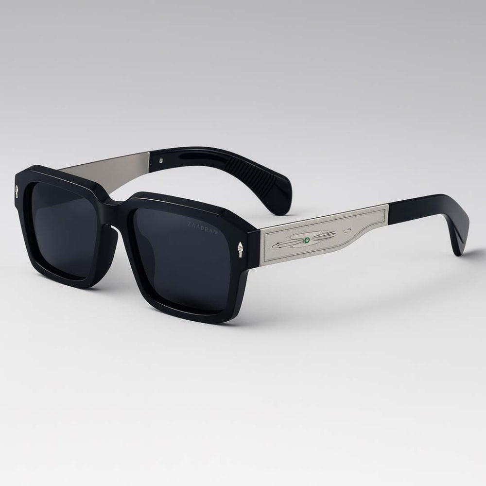 Bagan | Black Silver Wayfarer Sunglass