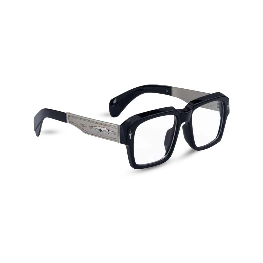 Bagan | Black Silver Transparent Wayfarer Sunglass