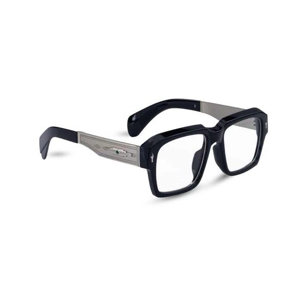 Bagan | Black Silver Transparent Wayfarer Sunglass