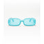 Rome | Blue Transparent Rectangle Sunglass