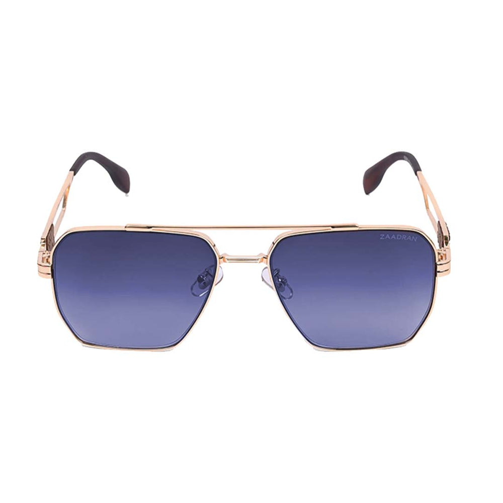 Alaska | Golden Blue Aviator Sunglass - (ZAADWFALBLU0003)