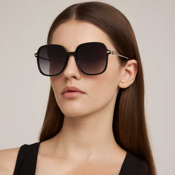 Denmark | Black Oversized Wayfarer Sunglass