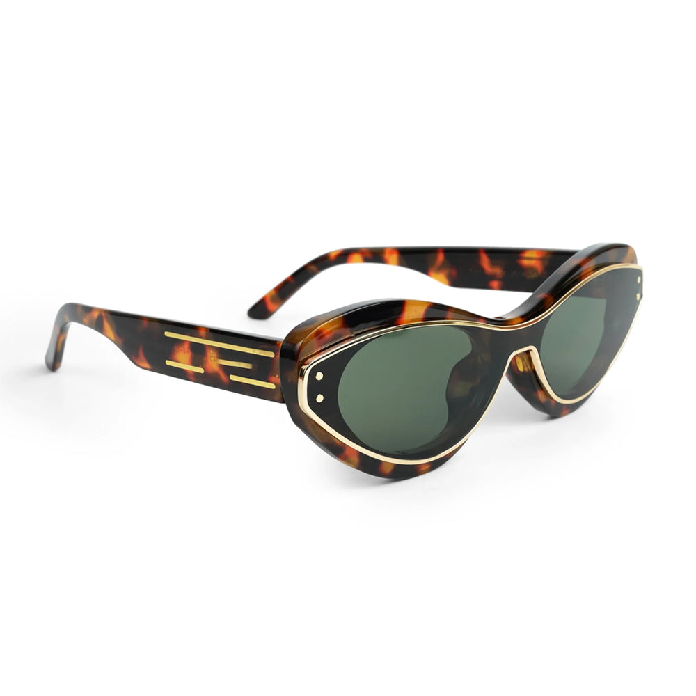 Curv | Panther Golden Cateye Sunglass