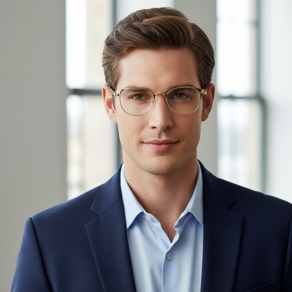 Golden Transparent Wayfarer Eyewear | Pinellii Edition