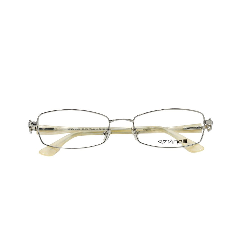 Silver Cream Rectangle Transparent Eyewear | Pinelli Edition Opticals