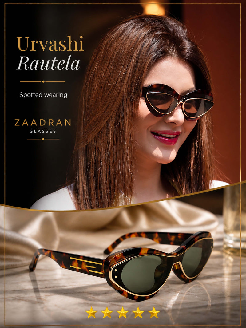 Curv | Panther Golden Cateye Sunglass