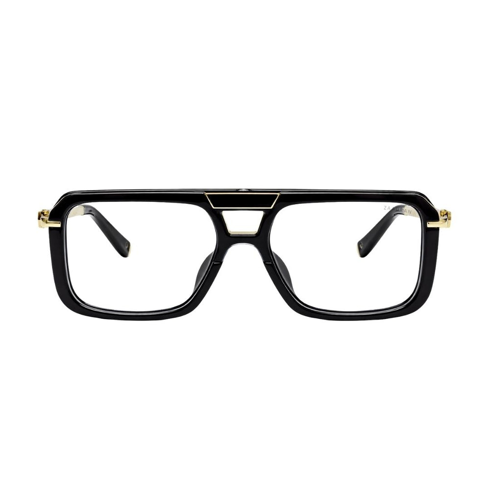 Zambia | Golden Black Transparent Aviator Sunglass