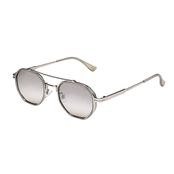 Jamaica | Silver Transparent Wayfarer Sunglass