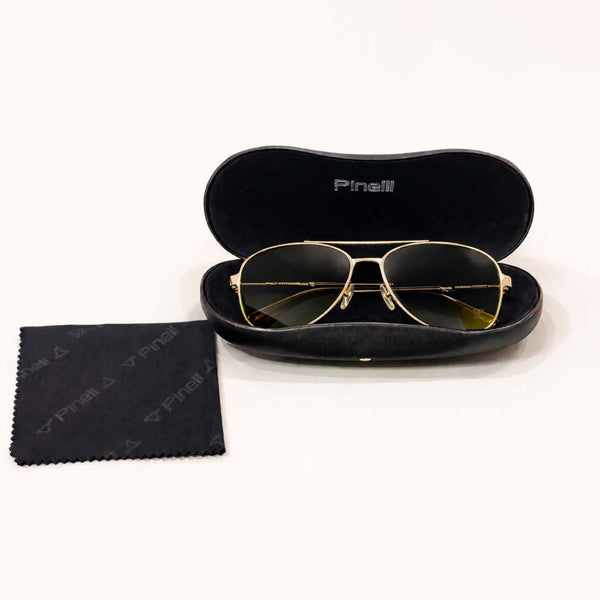 Golden Transparent Aviator Eyewear | Pinelli Edition Opticals