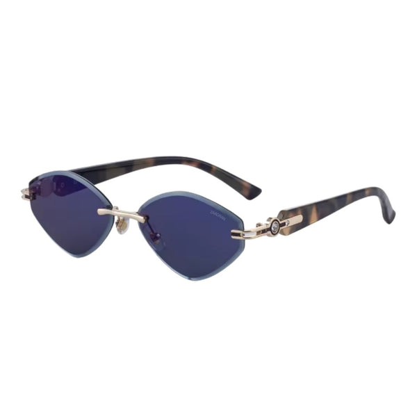 Latvia | Leopard Blue Cateye Sunglass